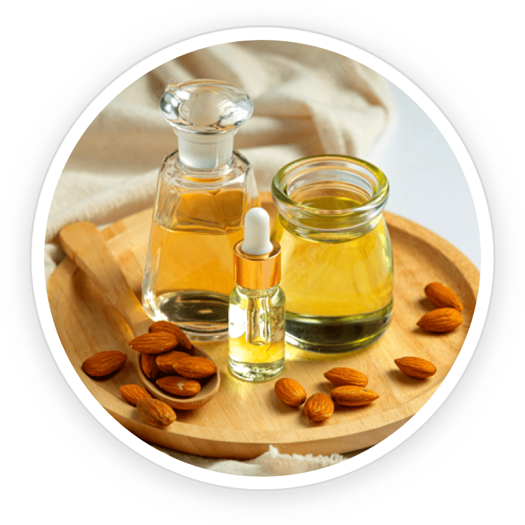 Almond Oil - Helps prevent fungus Protects against infections Supports healthy nails